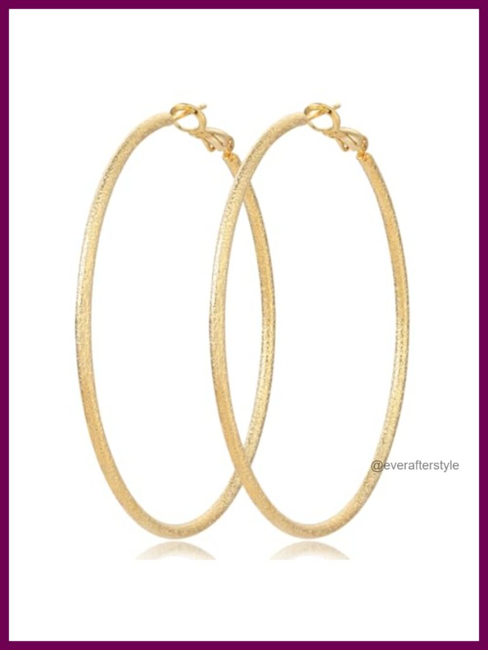 14K Gold Plated Hoop Earrings Clip On Oversized Chunky